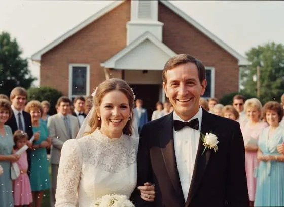 Ralph and Anne on their wedding day