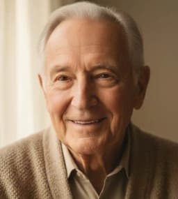 Ralph Edwards smiling at home in Columbus, 2023